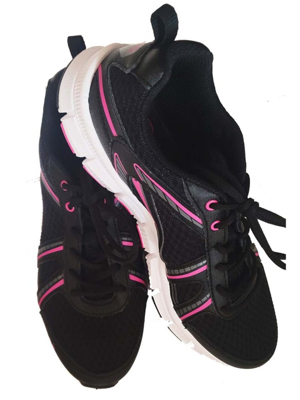 Ryka Hailee Sneakers Women's Size 8.5 Black w/Pink Trim